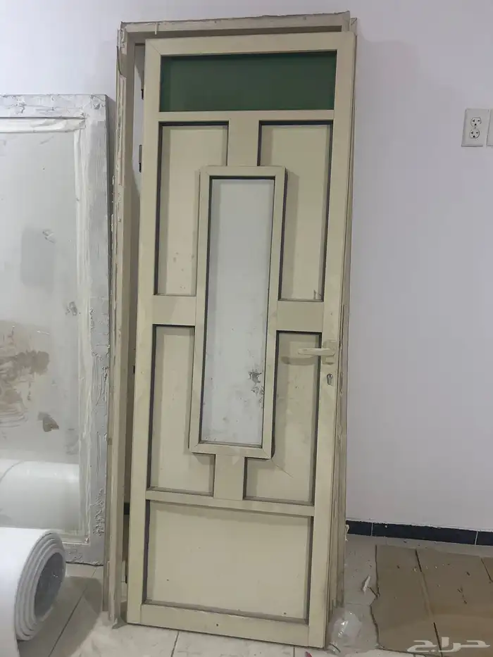 باب ألمنيوم مع فريم 74cmx2.05m 0