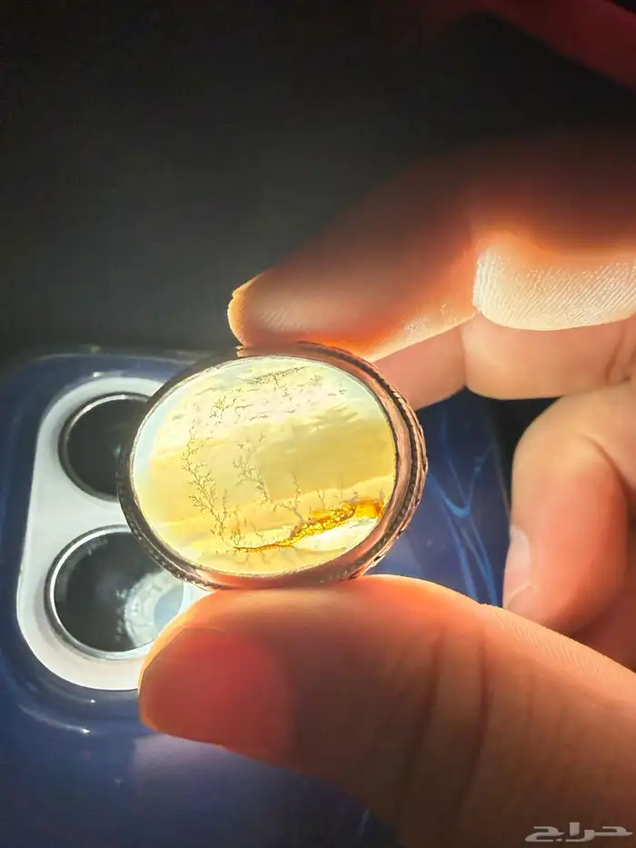 خاتم مصور شجري تفصيل الديجاني فضة مقاس 29 راهي حق عمالقة 2