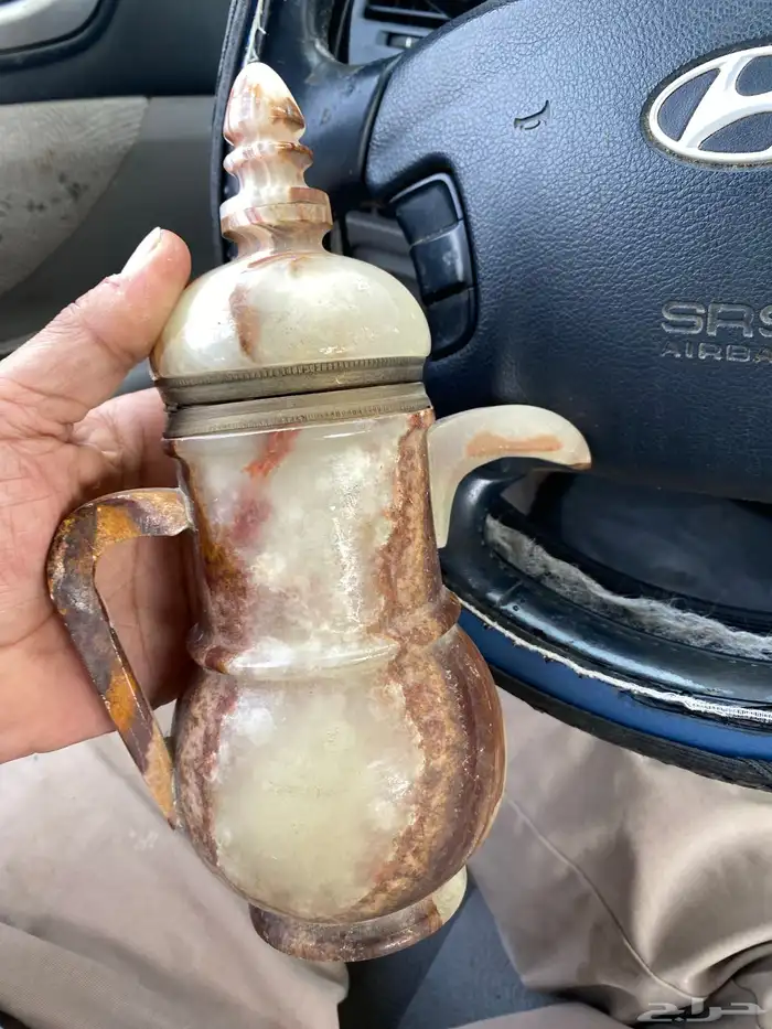 طقم دله دلة قهوة و12 فنجان ا من حجر الاونكس 1