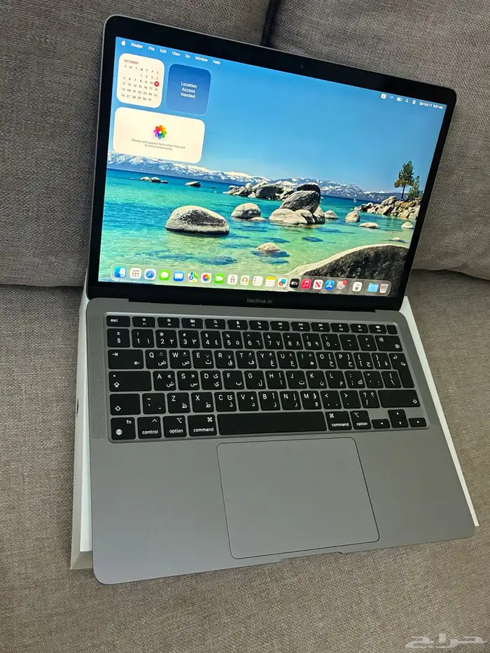 ماك بوك آير لابتوب معالج M1 نظيف جدا استخدام خفيف 4