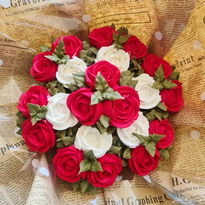 كب كيك على شكل بوكية ورد 7