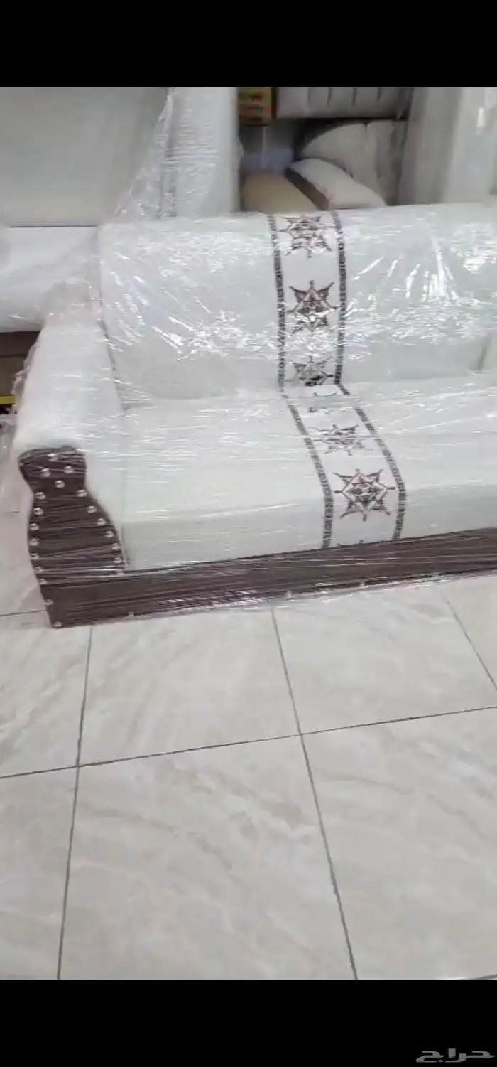 كنب جديد 8قطعه من ثلاثه نفرونفرين جديد مفصله 1