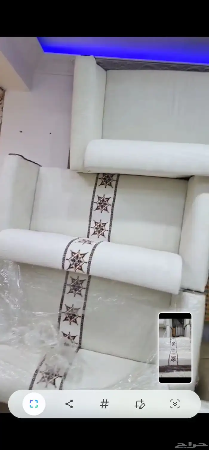 كنب جديد 8قطعه من ثلاثه نفرونفرين جديد مفصله 4