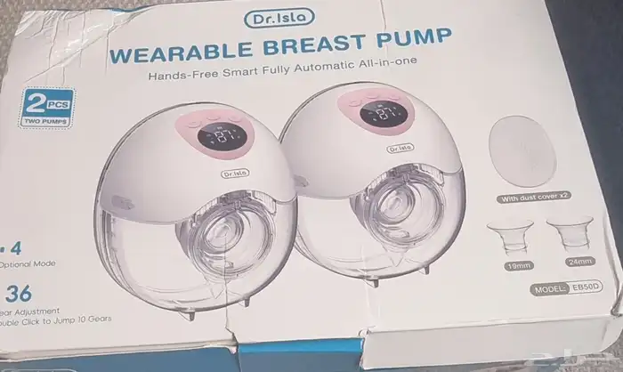 مضخه ثدي كهربائية قابله للارتداء قطعتين 3