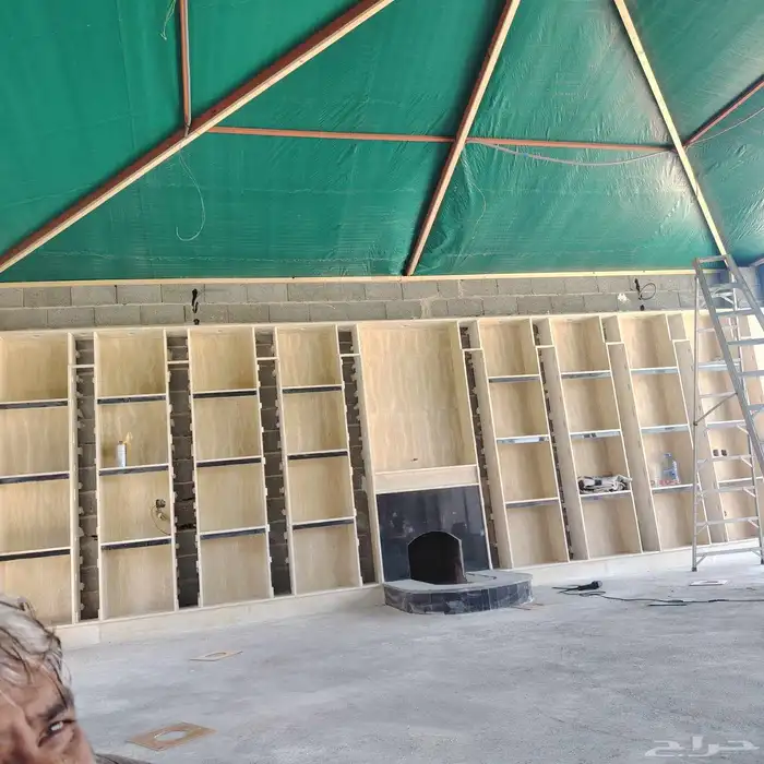 مشب نار قرميد جمالون قماش ملكي مشب رخام 4