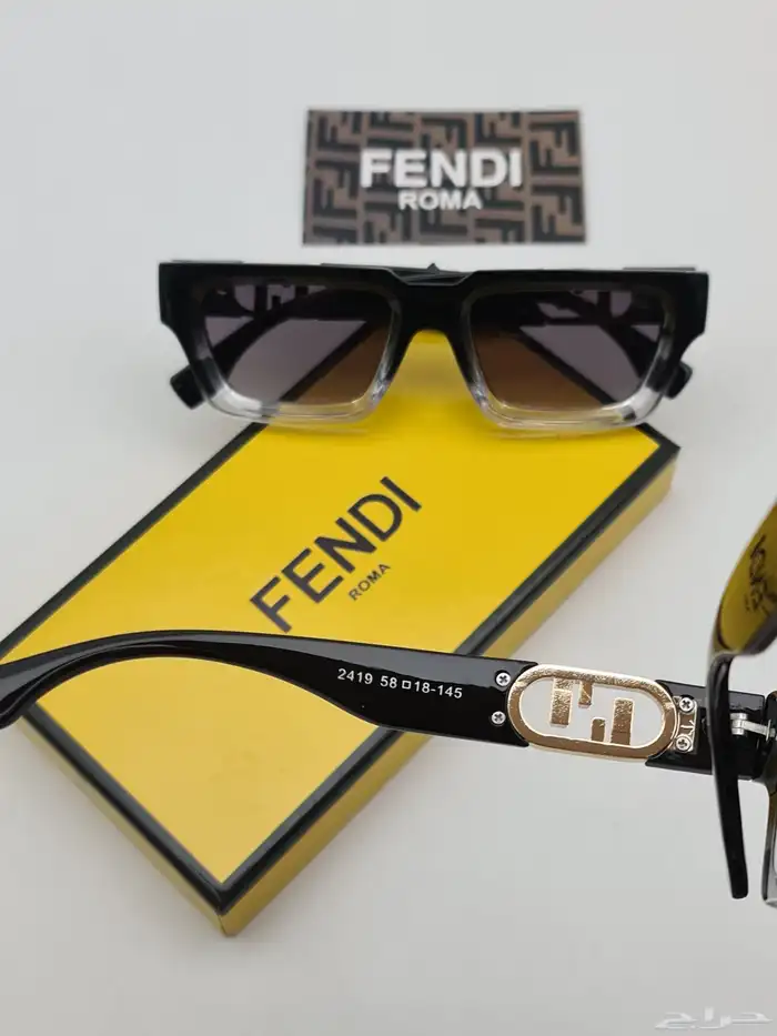 نظارات_ نسائي   جديده من ماركات فندي   مع جميع ملحقات 1