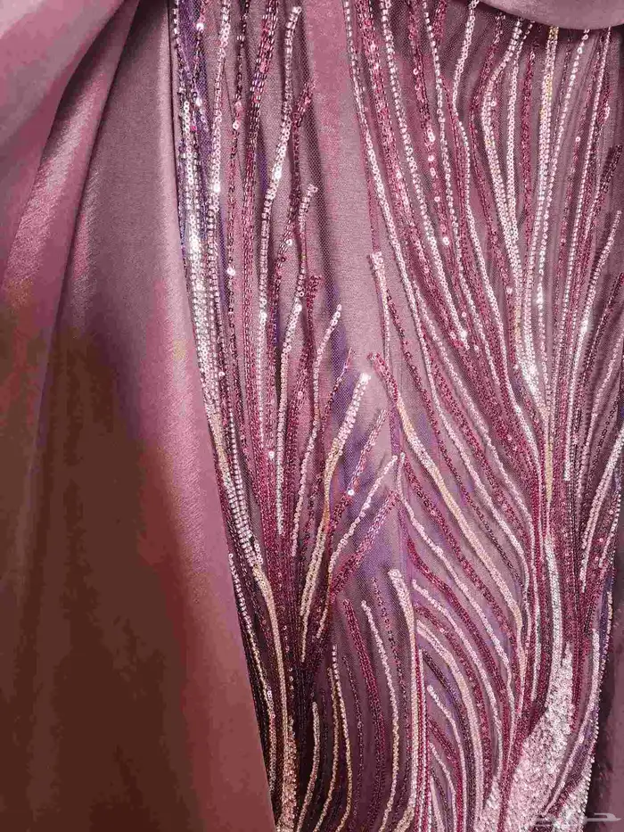 فستان سهرة عودي على بني غامق 3