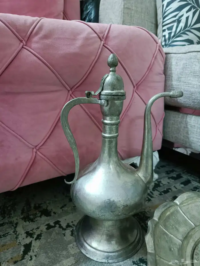 طقم إبريق وحوض معدني أفغاني تقليدي 2