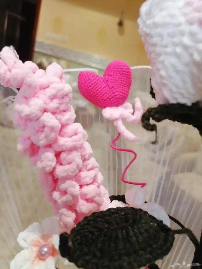 باقة ورد مصنوعة بخيوط الصوف 2