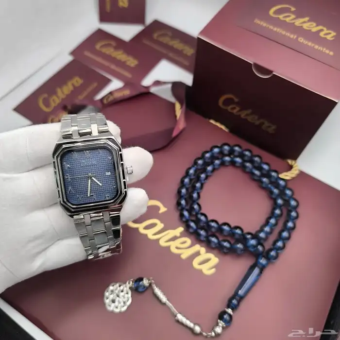 ساعات Catera الأنيقة للرجال مع مسبحة فخمة 0