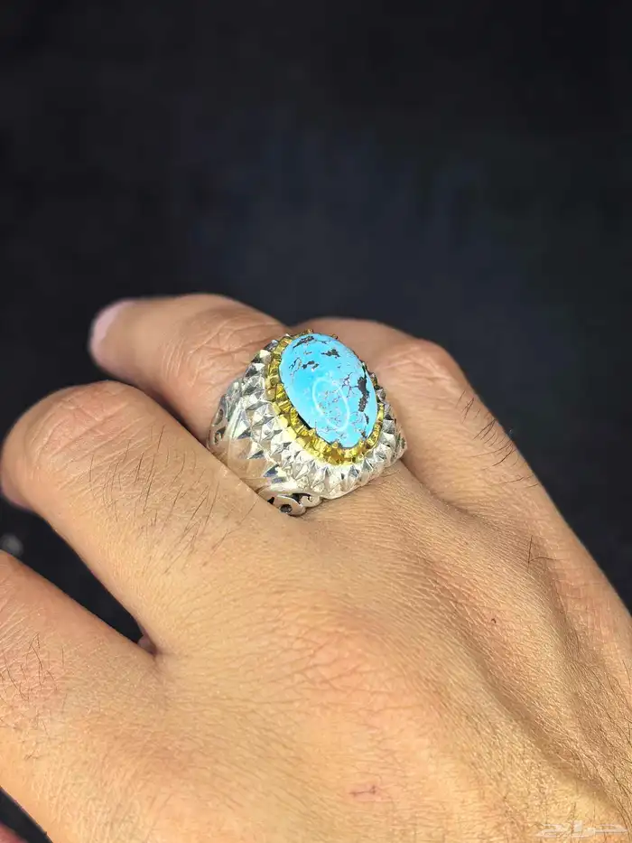 خواتم فضة فيروز نيشابوري صياغة ( عباسي H ) 5