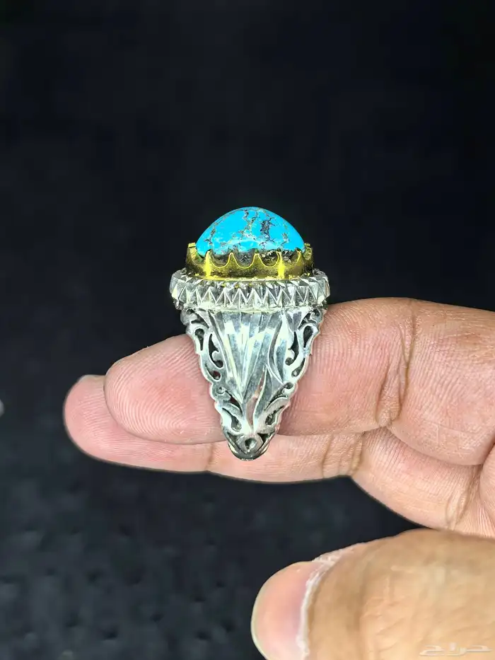 خواتم فضة فيروز نيشابوري صياغة ( عباسي H ) 16