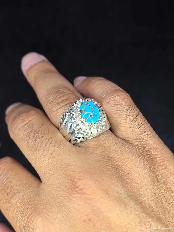 خواتم فضة فيروز نيشابوري صياغة ( عباسي H ) 8