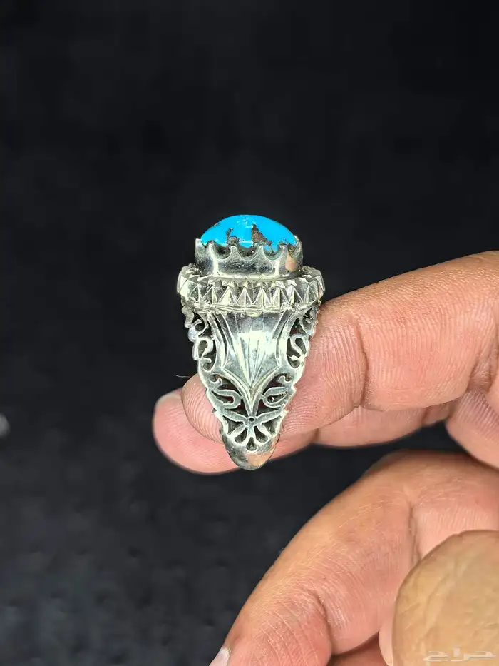 خواتم فضة فيروز نيشابوري صياغة ( عباسي H ) 10