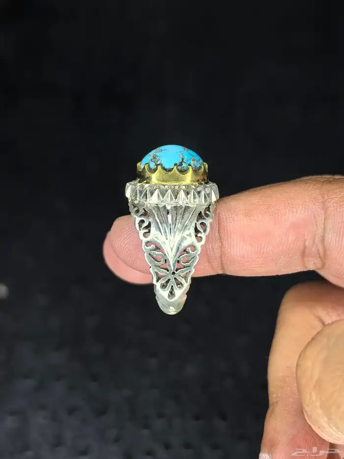 خواتم فضة فيروز نيشابوري صياغة ( عباسي H ) 13