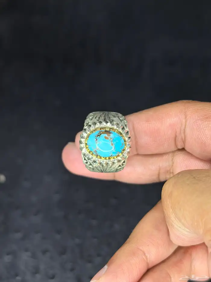 خواتم فضة فيروز نيشابوري صياغة ( عباسي H ) 12