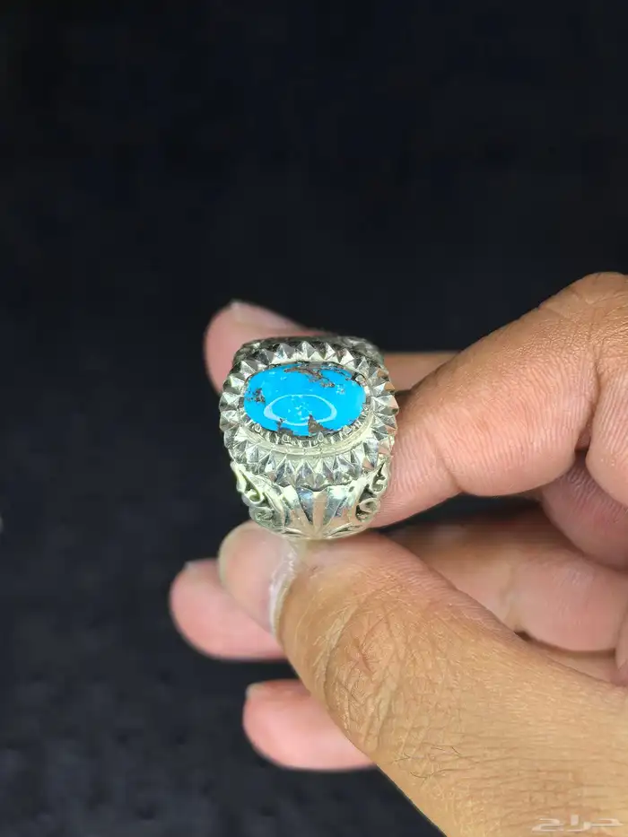 خواتم فضة فيروز نيشابوري صياغة ( عباسي H ) 9