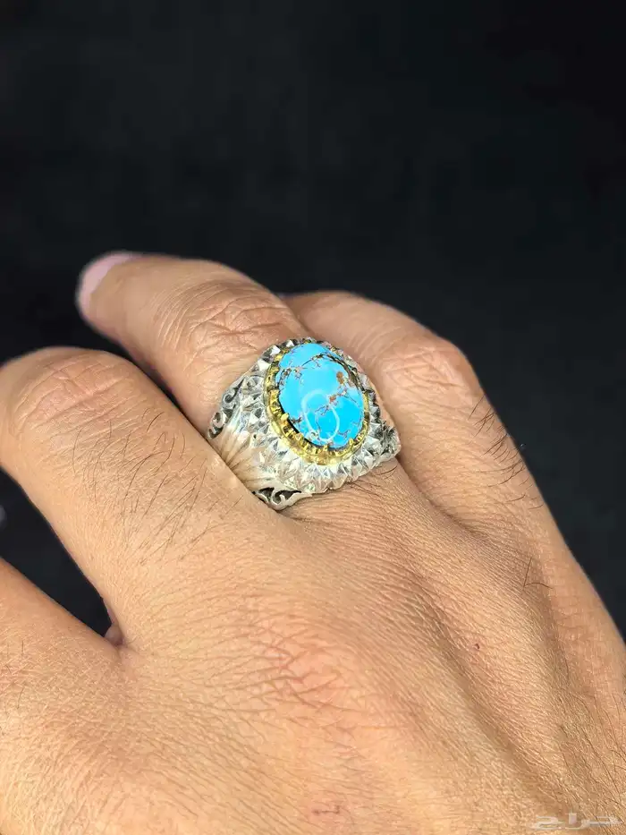 خواتم فضة فيروز نيشابوري صياغة ( عباسي H ) 14