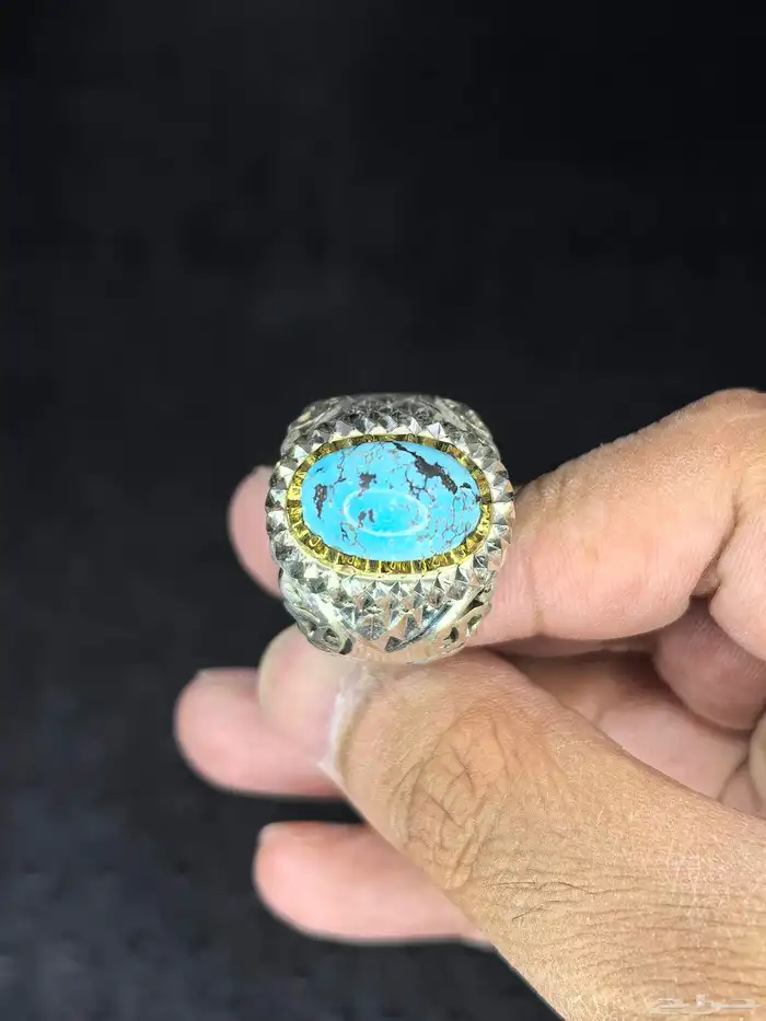 خواتم فضة فيروز نيشابوري صياغة ( عباسي H ) 3