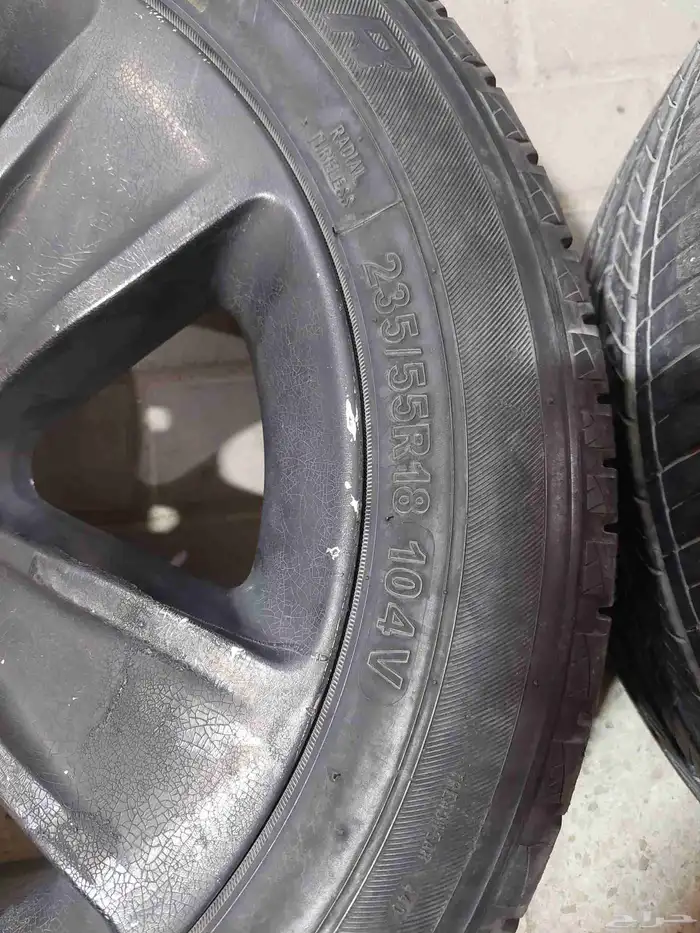 4 جنط دودج وكاله اصلي مقاس 18 مع الكفرات 4