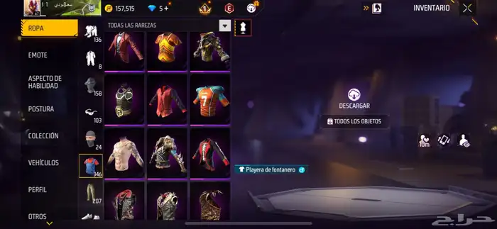 حساب العبه فاري فاير البيع مستوى 67 حساب مربوط فيسبوك 250 4