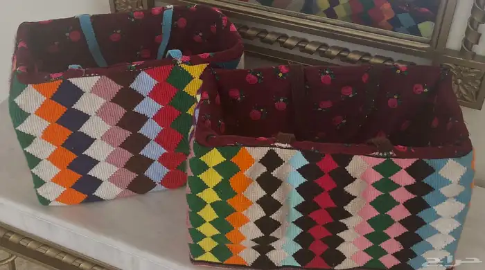 سلاله قهوه شغل يدوي بصوف 1