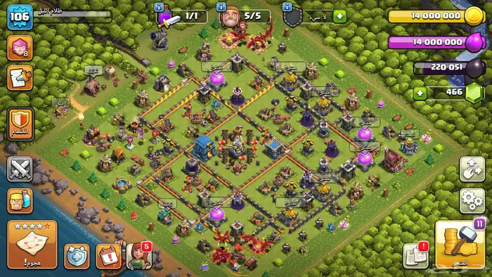 ثلاث قريات كلاش سعر عرطة وحدة 16 شبة ماكس ووحدة 13 ووحدة 12 6