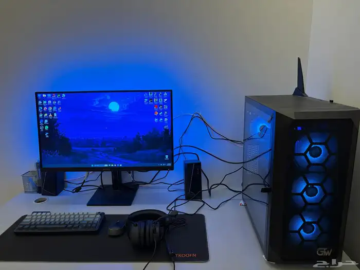 كمبيوترgaming pc rtx 4070ti super Ryzen 7700x وشاشة 2k 1