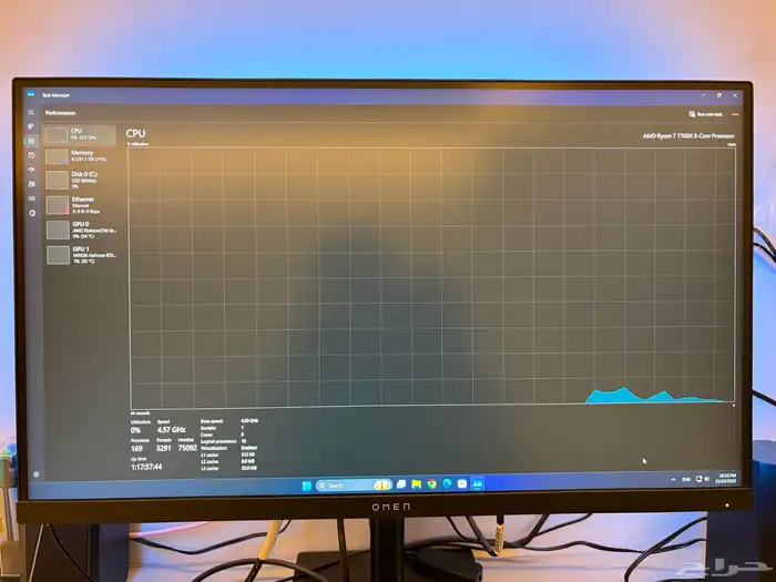 كمبيوترgaming pc rtx 4070ti super Ryzen 7700x وشاشة 2k 8