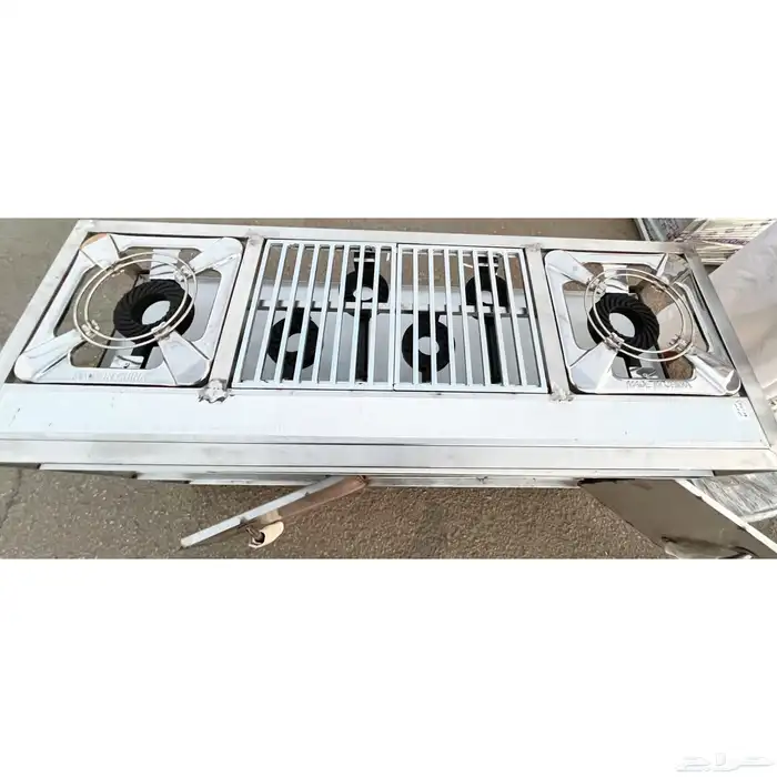 قز - موقد 6 عين استيل مع فرن استيل 0