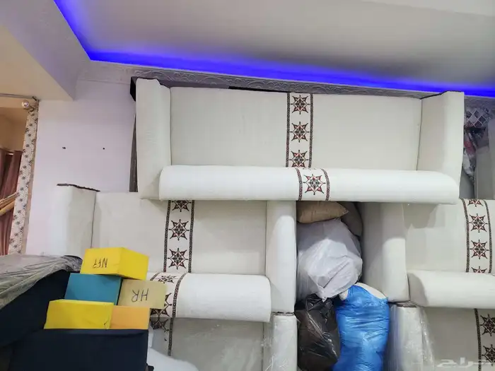 كنب جديد 8قطعه من ثلاثه نفرونفرين جديد مفصله 5