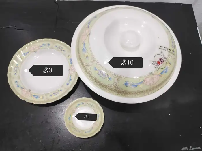 زبديات ميلامين مع غطاء مع صحون صغيره و كبيره 14