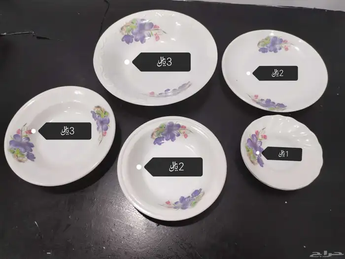 زبديات ميلامين مع غطاء مع صحون صغيره و كبيره 13