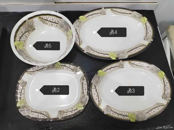 زبديات ميلامين مع غطاء مع صحون صغيره و كبيره 15