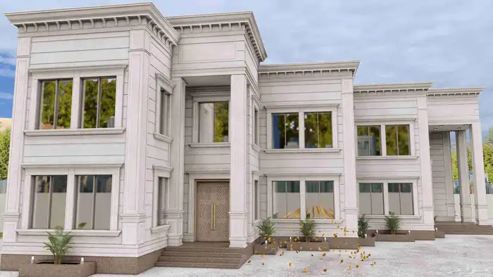 أعمال الديكورات الخارجية من الحجر الطبيعي والصناعي والرخام 0