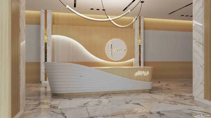 تصميم داخلي وديكور لمحل خياطه اثواب رجالي 8