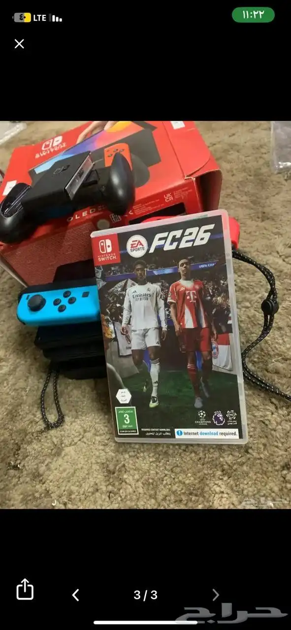 جهاز ألعاب NINTENDO SWITCH مع لعبة FC26 0