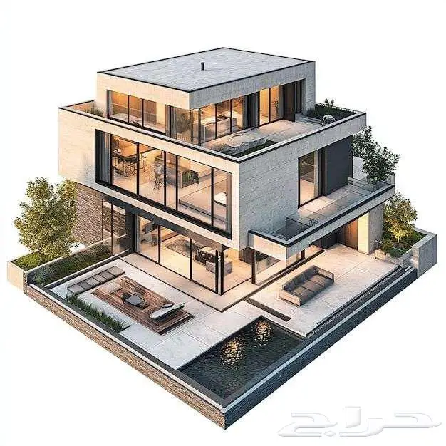 مخططات معماريه فلل وشقق وتجاري وخدمي واداري. 5