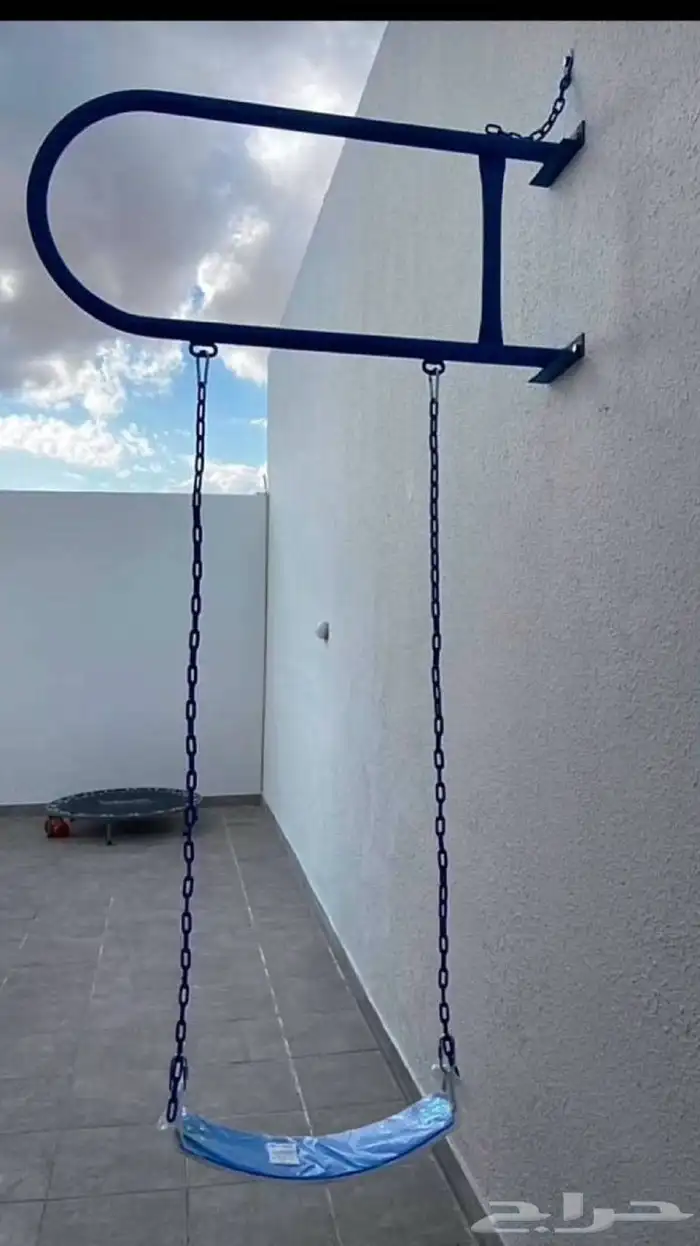 أرجوحة حديد جدارية قوية ومريحة   أرجوحة حوش خارجية للكبار 0