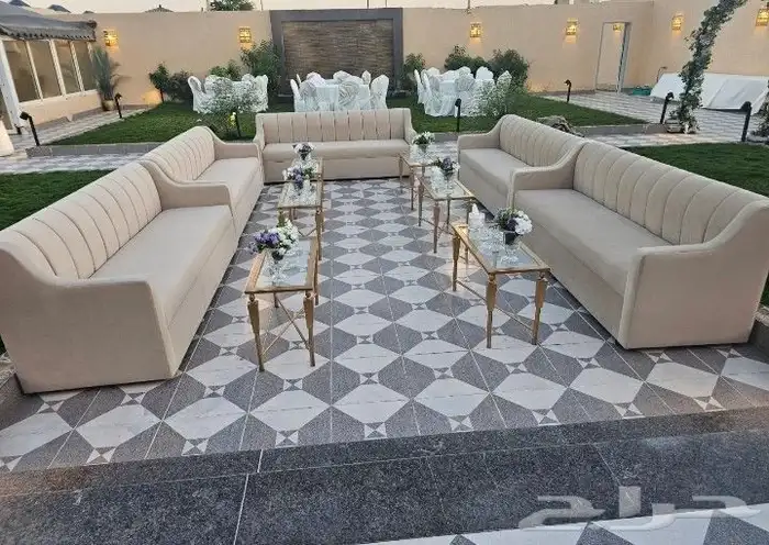 تأجير جلسات تأجير طاولات وكراسي فرشات تأجير كنب تأجير سماعات 7