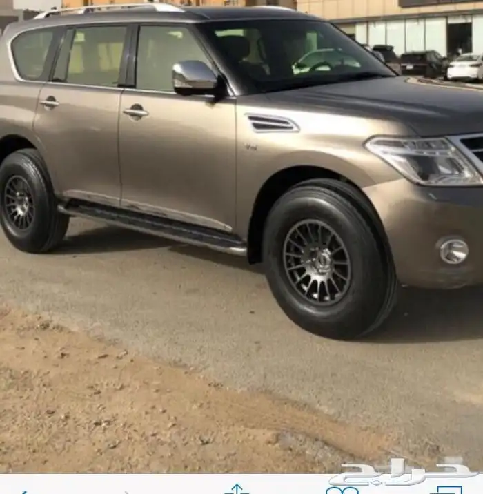 جنوط برايد وبالون نيسان باترول بلاتينيوم تيتانيوم مقاس 17 3