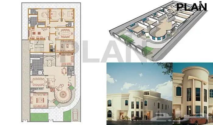 تصميم مخططات فلل وشاليهات واستراحات 0