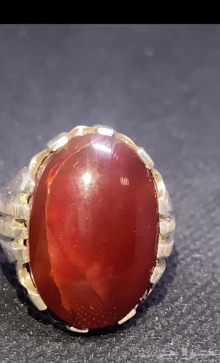 خواتم عقيق يماني زعفراني 3