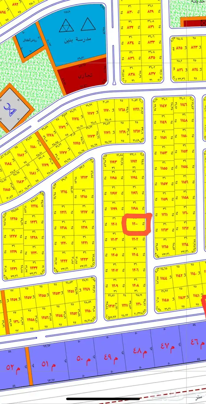 أرض مساحة (450م) بمخطط طيبه الفرعية 602 0