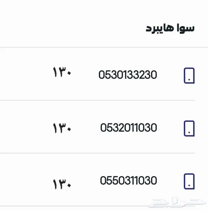 ارقام سوا مميزه 3