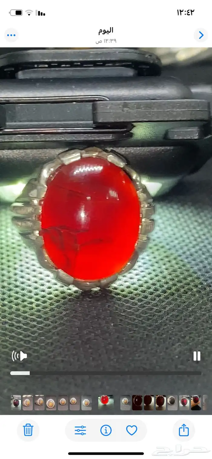 خواتم عقيق يماني زعفراني 12