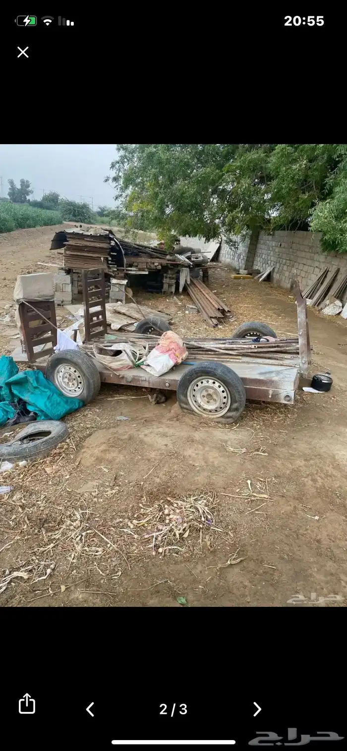 عربة بوبكات حديد قوي تحتاج دهان فقط وكفرات الحد 3500 1