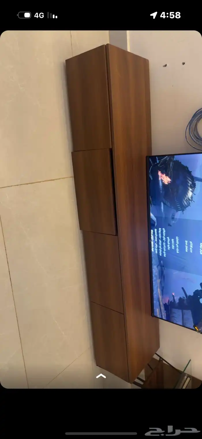 سرير نفرين مع طاوله تلفزيون مفصلتها ب550 مع تسريحه 5