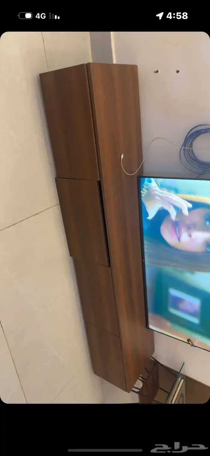 سرير نفرين مع طاوله تلفزيون مفصلتها ب550 مع تسريحه 6