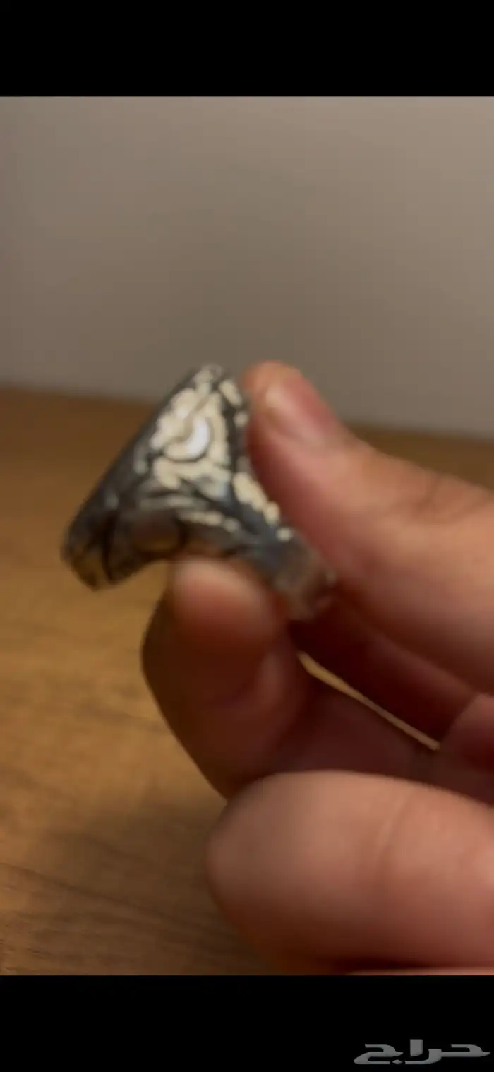 خاتم حديد صيني وخاتم عقيق يماني 1